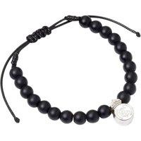 Real Madrid CF Men's Beaded Bracelet in Black