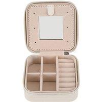 SHEONLY Women's Portable Multi-functional Jewellery Storage Box in Off-White