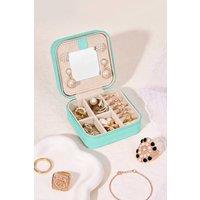 SHEONLY Women's Portable Multi-functional Jewellery Storage Box in Green