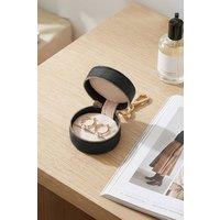 SHEONLY Women's Mini Portable PU Leather Travel Jewellery Box in Black