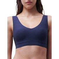 Chantelle Women's SoftStretch V-Neck Padded Crop Top in Blue | Size: 8-10