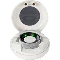 Obasyhig Women's Health Monitoring Frosted Smart Ring - Size 12 in Silver