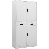 Berkfield Home Office Cabinet Light Grey 90x40x180 cm Steel | Size: 90 x 40 x 180 cm