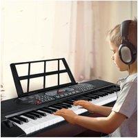 H&O Direct 88-Key Electronic Keyboard, Built-in Metronome & Key Drum in Black