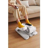 Living and Home 12-Speed Under-Desk Electric Elliptical Trainer for Arms and Legs in White