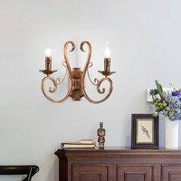 NIVOR Wall Sconces Indoor Retro Metal Vintage E14 Bronze 2 Lights (2 P)