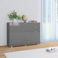 Berkfield Home Sideboard High Gloss Grey 107x35x76 cm | Size: 107 x 35 x 76 cm