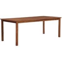 Berkfield Home Garden Table 200x100x74 cm Solid Acacia Wood in Brown | Size: 200 x 100 x 74 cm