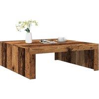 Berkfield Home Coffee Table Old Wood 100x100x35 cm Engineered Wood in Brown | Size: 100 x 100 x 35 cm