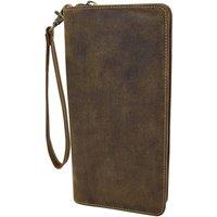 House of Leather Leather Long Wallet Marlo in Dark Brown