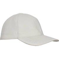 House of Leather Leather Baseball Cap Hat in White