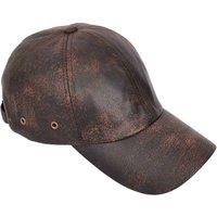 House of Leather Leather Baseball Cap Hat in Light Brown