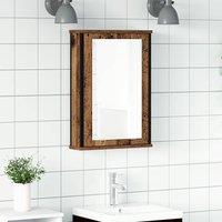 Berkfield Home Bathroom Mirror Cabinet Old Wood 42x12x60 cm Engineered Wood in Brown | Size: 42 x 12 x 60 cm
