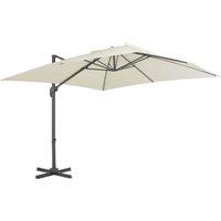 Berkfield Home Cantilever Garden Parasol with Aluminium Pole 300x300 cm Sand in Beige