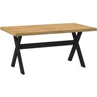 Berkfield Home Dining Table NOAIN X-Shaped Legs 160x90x75 cm Solid Wood Pine in Brown | Size: 160 x 90 x 75 cm