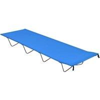 Berkfield Home Camping Beds 2 pcs 180x60x19 cm Oxford Fabric & Steel Blue | Size: 180 x 60 x 19 cm