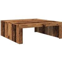 Berkfield Home Coffee Table Old Wood 100x100x35 cm Engineered Wood in Brown | Size: 100 x 100 x 35 cm