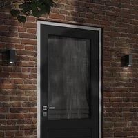 Berkfield Home Outdoor Wall Lights 2pcs Black Die-cast Aluminium
