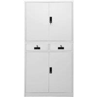 Berkfield Home Office Cabinet Light Grey 90x40x180 cm Steel | Size: 90 x 40 x 180 cm