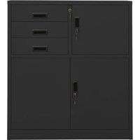 Berkfield Home Office Cabinet Anthracite 90x40x102 cm Steel in Black | Size: 90 x 40 x 102 cm