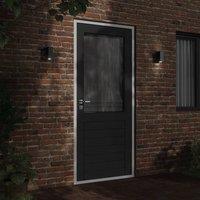 Berkfield Home Outdoor Wall Lights 2pcs Black Die-cast Aluminium