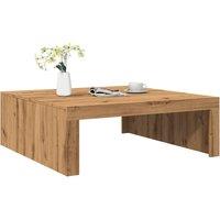 Berkfield Home Coffee Table Artisan Oak 100x100x35 cm Engineered Wood in Brown | Size: 100 x 100 x 35 cm