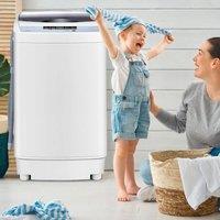 Costway 2 in 1 Portable Washing Machine Fully Automatic Washer Spin Dryer in White