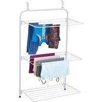 Havendro Overdoor Clothes Airer 3 Tier Indoor Hanging Laundry Drying Rack in White