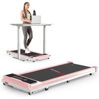 Armadadeals Treadmil with Brushless Motor 10KM/H Under Desk Walking Pad in Pink