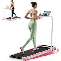 Armadadeals Folding Walking Treadmill, 2.5HP Brushless Moto, 5% Manual Incline in Pink