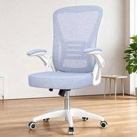 Gartistgo Ergonomic Mesh Office Chair with Flip-Up Arms & Lumbar Support in Purple