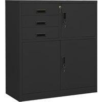 Berkfield Home Office Cabinet Anthracite 90x40x102 cm Steel in Black | Size: 90 x 40 x 102 cm