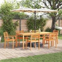 Berkfield Home 9-Piece Garden Dining Set - Solid Acacia Wood in Brown