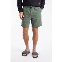 Weird Fish Men's Weston Canvas Shorts in Dark Olive | Size: 34