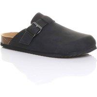 AJVANI Women's Flat Heel Footbed Sandals Mules in Black | Size: 4