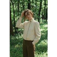 OUTTA BOX Women's Women's Lightweight Stand Collar Jacket Loose Fit Spring Autumn in Beige | Size: Medium