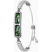 Obasyhig Women's Smart Bracelet for Women's Health Monitoring with Silver Chain in Green