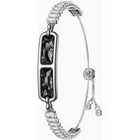 Obasyhig Women's Smart Bracelet for Women's Health Monitoring with Silver Chain in Black