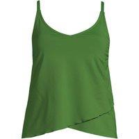 Lands' End Women's Tulip Hem Tankini Top in Green | Size: 8