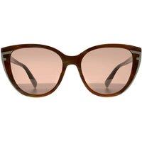 Furla Women's Cat Eye Honey Brown White Horn Brown SFU783