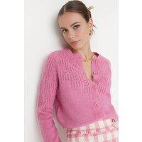 WOVCOR Women's Soft Textured Button Front Knit Cardigan in Pink | Size: Small