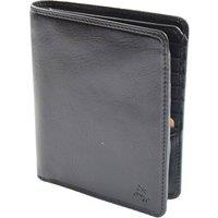 House of Leather Men's Mens Real Leather Coat Wallet HOL1949 in Black