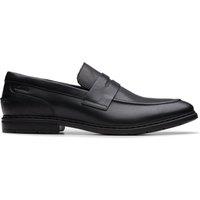 Clarks Men's Banbury Lo Black Leather Slip Ons | Size: 6-Standard Fit