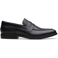 Clarks Men's Banbury Lo Black Leather Slip Ons | Size: 7.5-Standard Fit