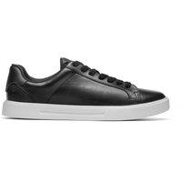 Clarks Men's Romsey Lace Black/White Trainers, Lace Up in Black | Size: 9.5-Standard Fit