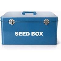 simpa Vintage Style Seed Packet Storage Box in Blue