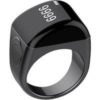 Obasyhig Simple Style Countable Smart Ring - Size 20 in Black