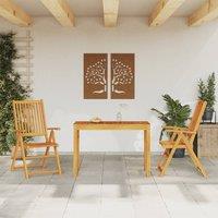Berkfield Home 3 Piece Garden Dining Set Solid Wood Acacia in Brown