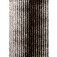 THE RUGS Ebony Jute Rug & Runner Hand Woven Natural Fibre Striped 10mm Pile in Cream | Size: 200 cm x 300 cm