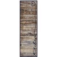 THE RUGS Washable Kitchen Rug & Runner - Polyamide Non Slip Floor Runner in Brown | Size: 50 cm x 150 cm
